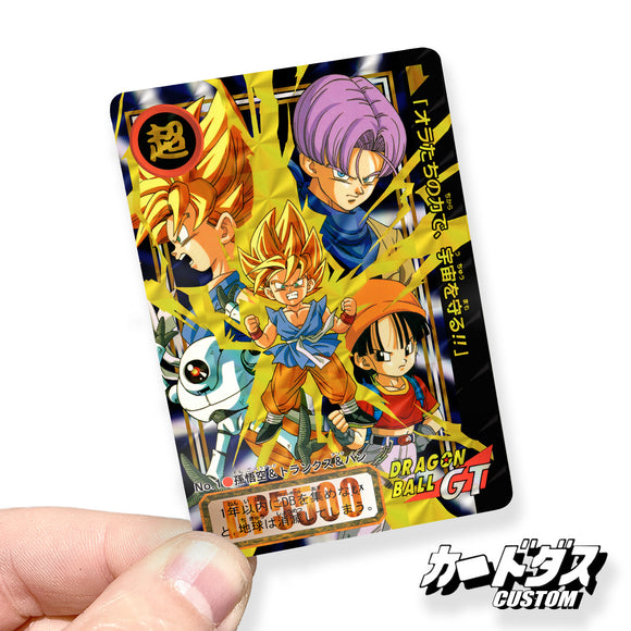 Carddass Custom : DBGT 1 - Son Goku, Trunks, Pan et Gill