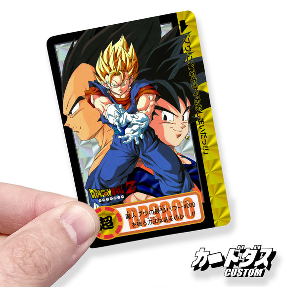 Carddass Custom : Son Goku & Vegeta fusionnent pour former Vegetto